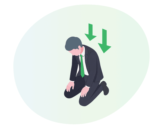 顧客が競合に流れるイメージ